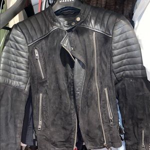 Allsaints leather and suede Moto jacket